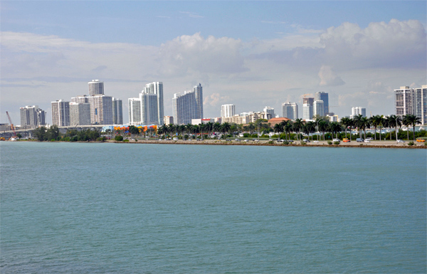 view of Miami from The Norwegian Sky