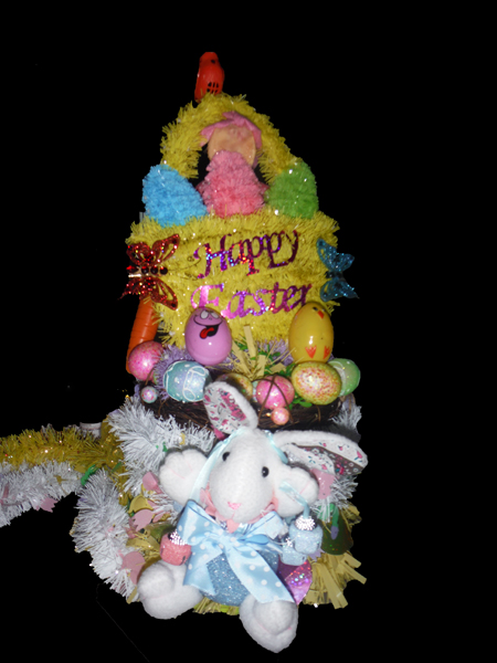 the front of Karen Duquette's Easter Bonnet