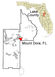 Florida map showing location of Mount Dora