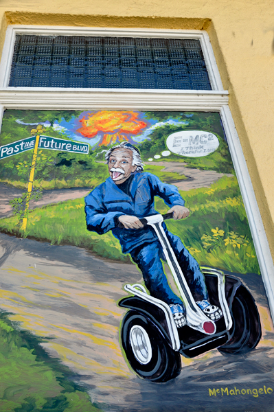painting on window on Segway building