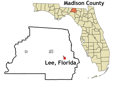 map of Florida showing location of Madison