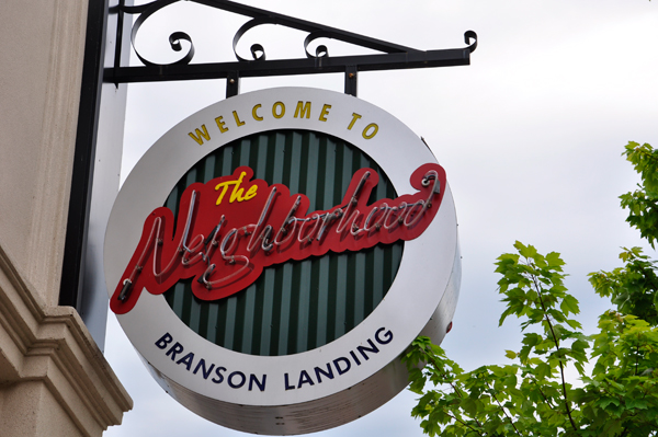 Welcome to Branson Landing sign