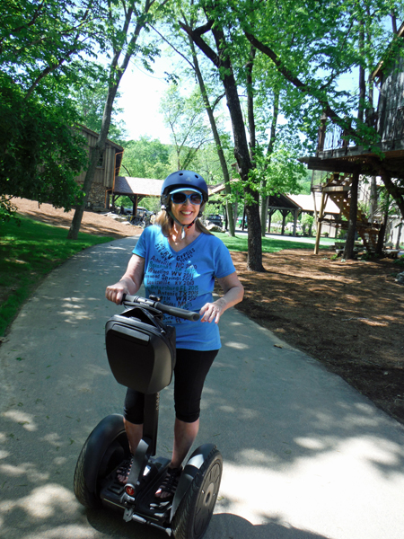 Karen Duquette ready for her 14th Segway ride