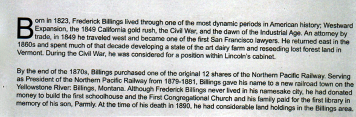 poster about Frederick Billings