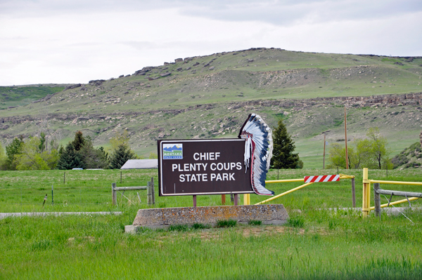 sign: Chief Plenty Coups State Park