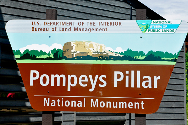 sign: Pompeys Pillar National Monument