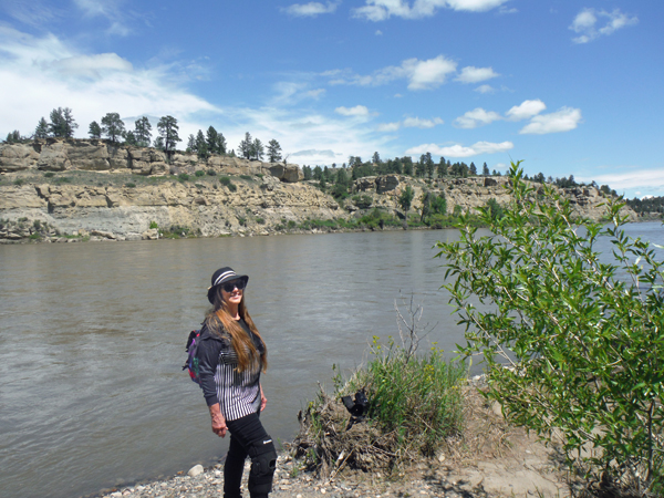Karen Duquette at The Yellowstone River