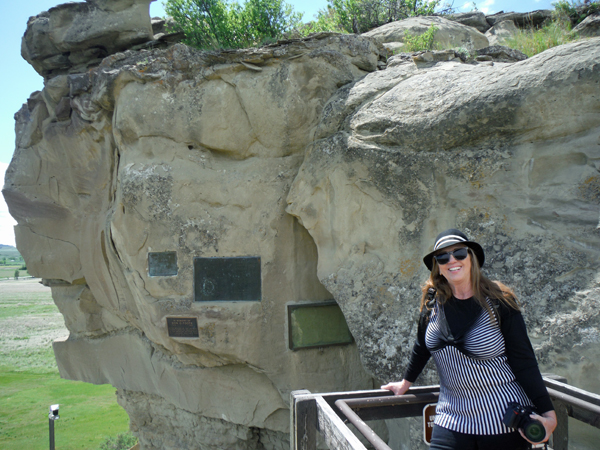 Karen Duquette at Pompeys Pillar National Monument