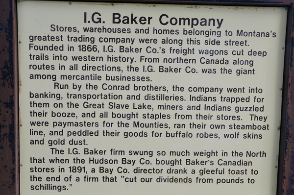 sign about the I.G. Baker Home
