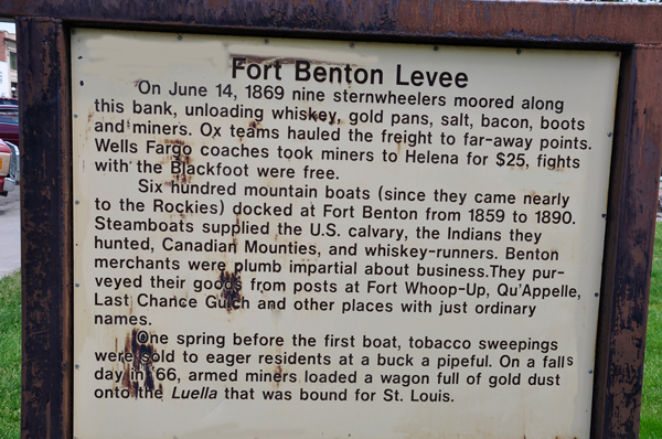 Fort Benton Levee sign