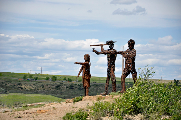 Lewis, Clark, and Sacagawea statues