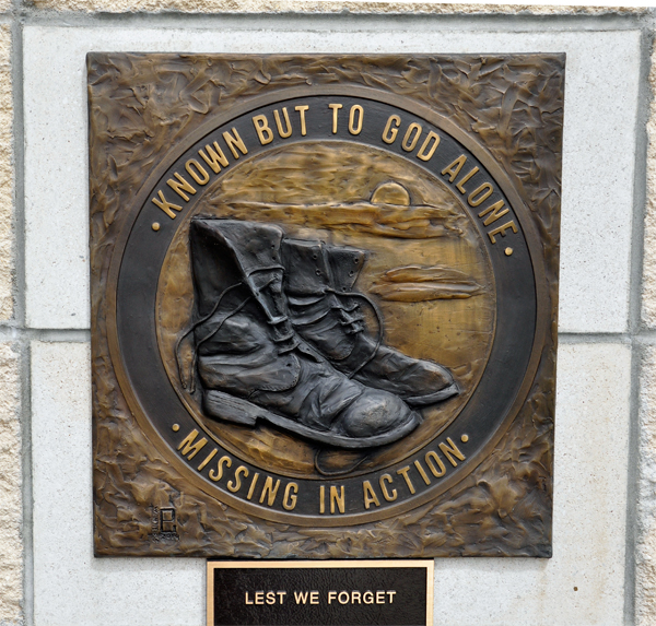 Missing in Action honor plaque