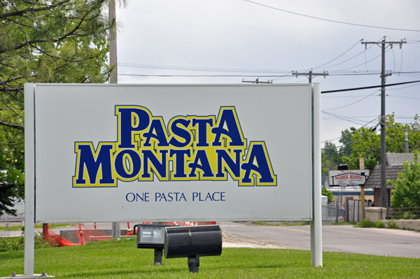 Pasta Montana sign