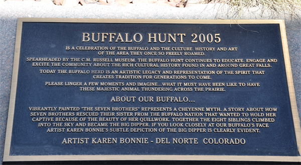 Buffalo Hunt plaque