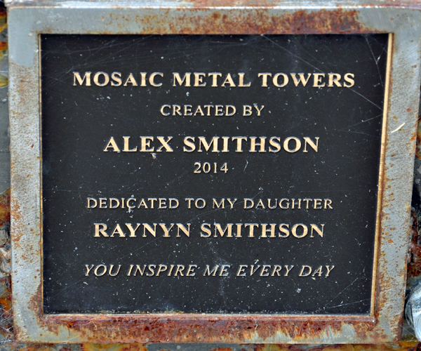 Mosaic Metal Towers  sign