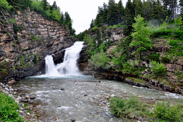 waterfall in Waterton Lakes National Park