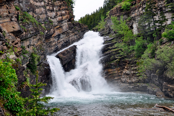 waterfall in Waterton Lakes National Park