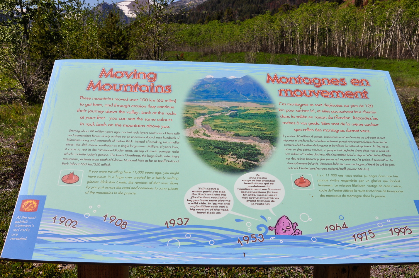 sign about the moving mountains