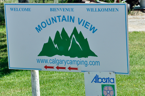 sign for Mountain View campground