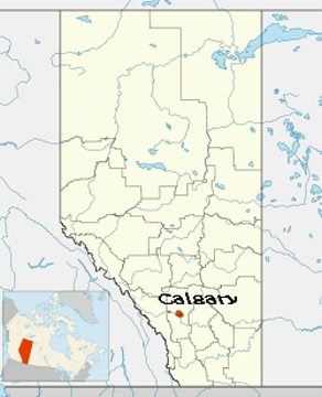 Calgary location map