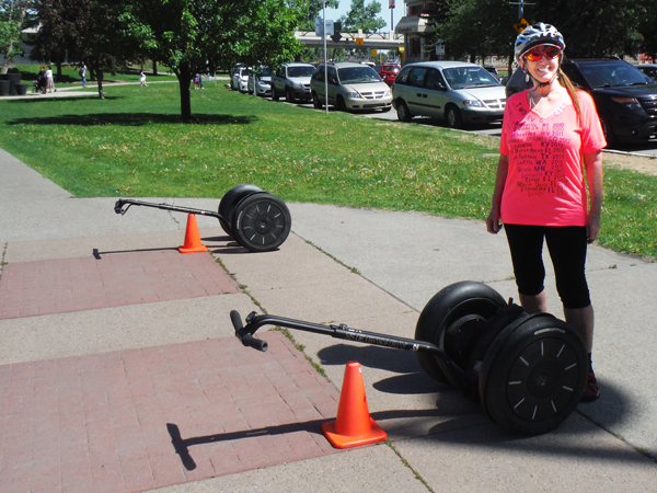 Karen Duquette ready for Segway training