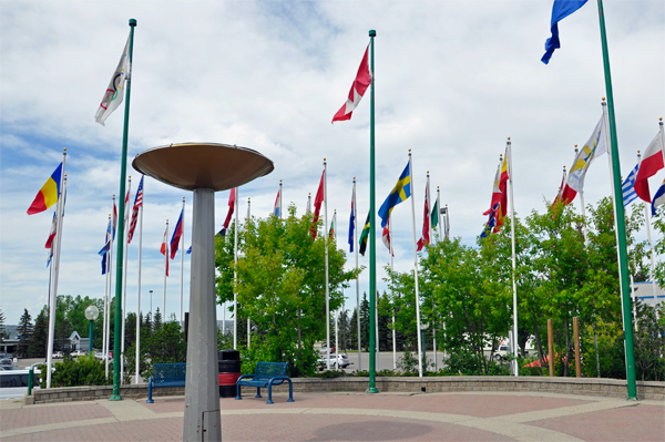 flags at Canada Olympic Park
