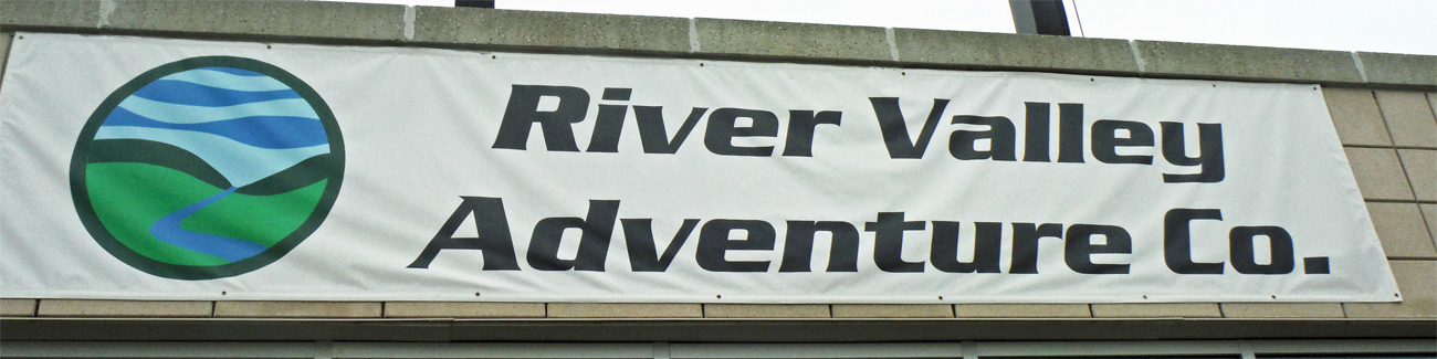 sign: River Valley Adventure Co.,