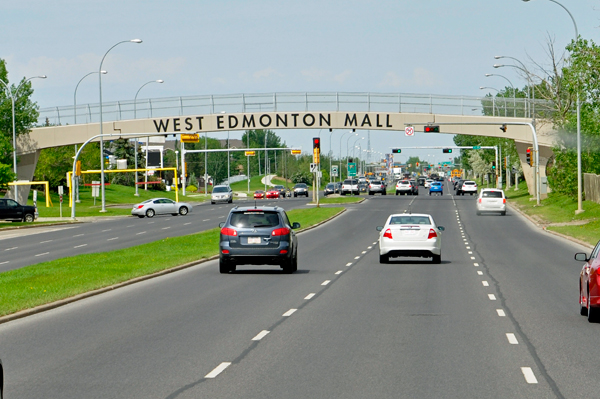 West Edmonton Mall bridge over the road