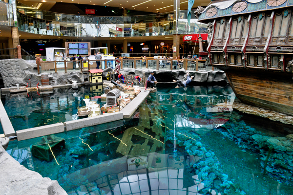 indoor lagoon at the West Edmonton Mall