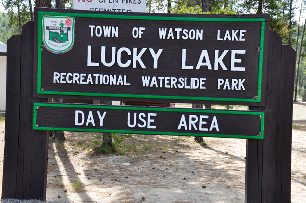 sign: Lucky Lake Day Use area