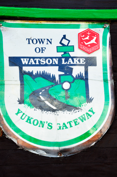 sign: town of Watson Lake