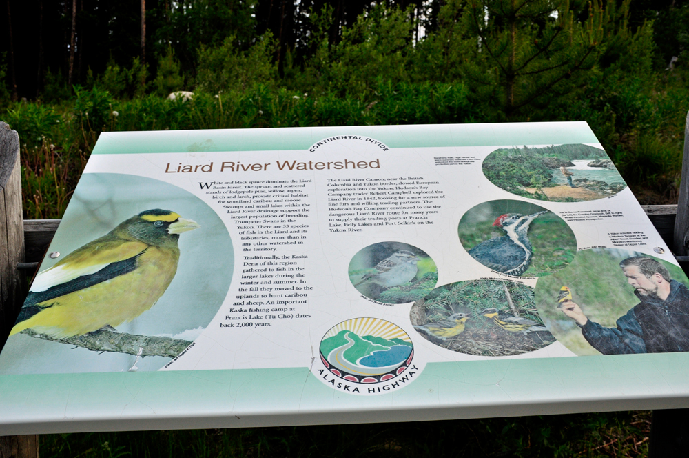 Liard River Watershed sign