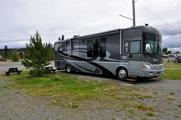 The RV of the two RV Gypsies in Teslin