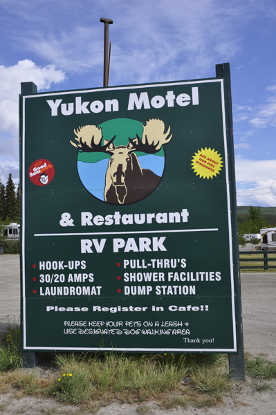 Yukon Motel, Restaurant & RV Park sign