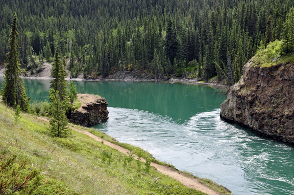 The Yukon River and the big rock