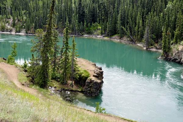 The Yukon River and the big rock