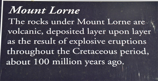 Mount Lorne  sign