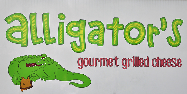 alligator mourmet grilled cheese