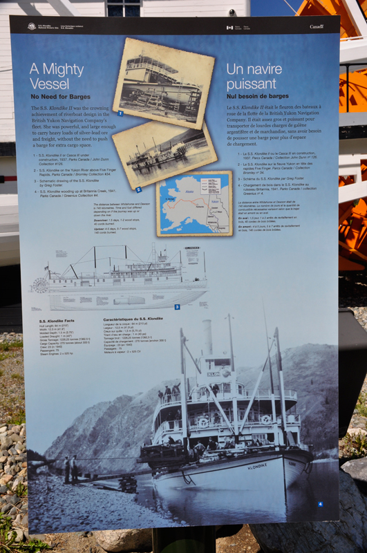 sign about the S.S. Klondike