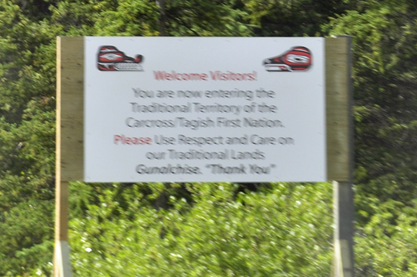 sign- welcome to Carcross-Tagish Fist Nation