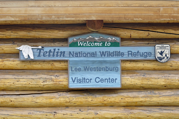 Tetlin National Wildlife Refuge  sign on building