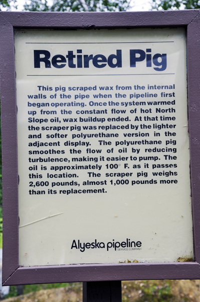 retired pig sign