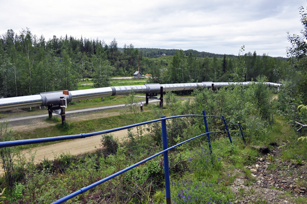 view of the pipeline from the hill