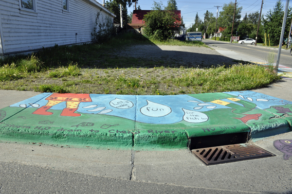 sidewalk painting in Fairbanks