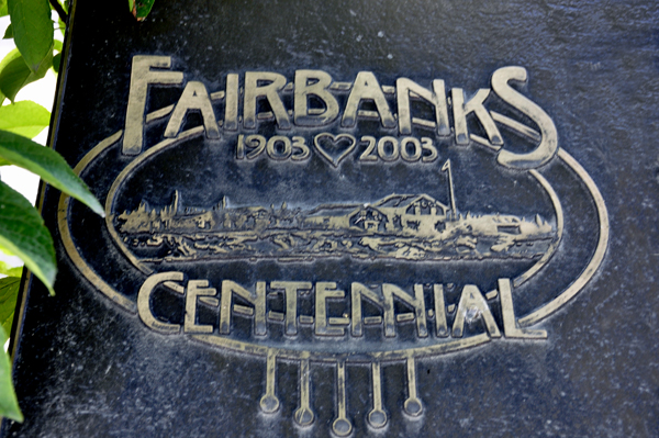 Fairbanks Centennial sign 1903-2003