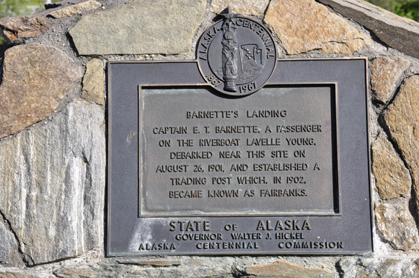Barnette's Landing plaque