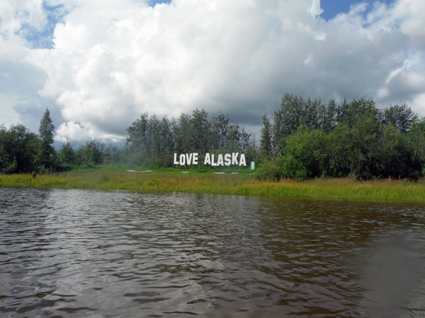 Love Alaska sign