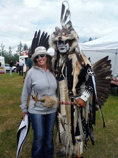 Karen Duquette and an Indian in Fairbanks,  AK