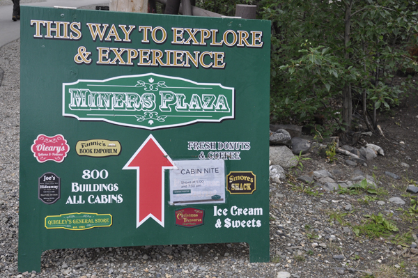 Miners Plaza Entrance sign