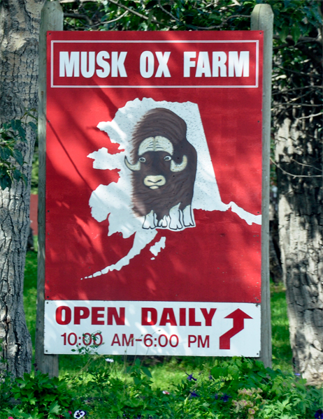 Msk Ox Farm sign